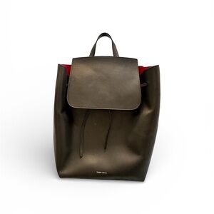 Mansur Gavriel Lady Backpack Black / Red Interior Leather